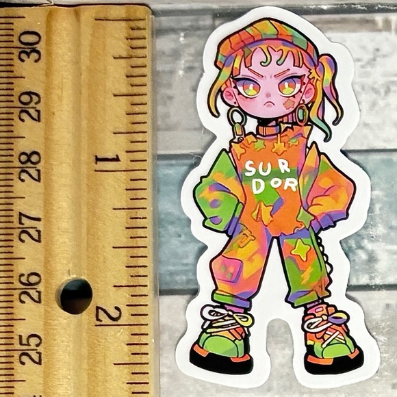 🌀10/$10🌀 Candy Girl Reusable Waterproof Vinyl Sticker Decal - Picture 1 of 1
